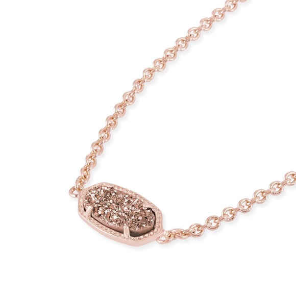 Kendra Scott - Elaina Rose Gold Adjustable Chain Bracelet in Rose Gold Drusy - Picture 2 of 3